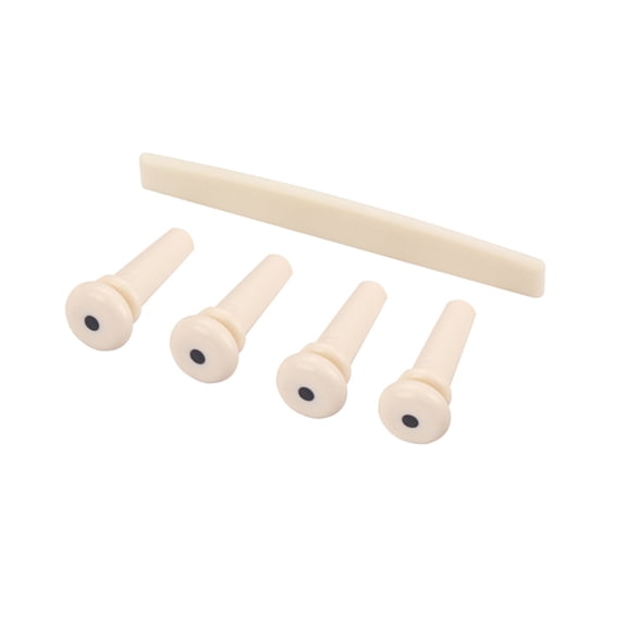 WHAMVOX 5 Pcs Guitar Parts Pegs Bass Strings Minimal Porosity Guitar Bridge Beige
