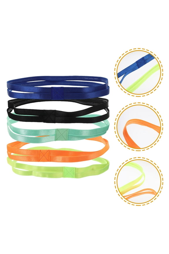 5 Pcs Headband Elastic Anti-slip Hair Strap Stretchy Headbands Miss