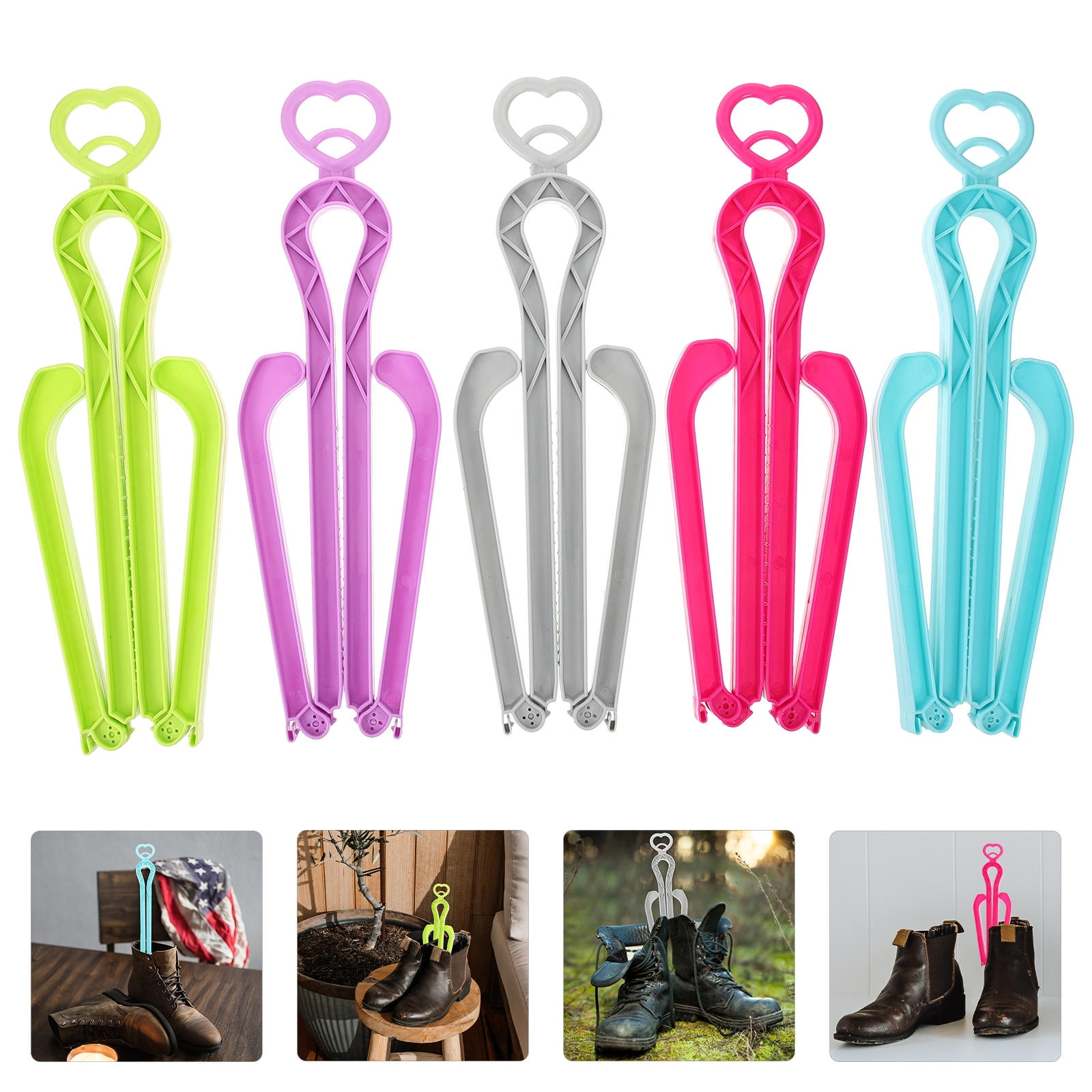 Stand Boot Compact WHAMVOX 5 Pcs High Shoes Shaper Adjustable Boot Stands Miss - Walmart.com