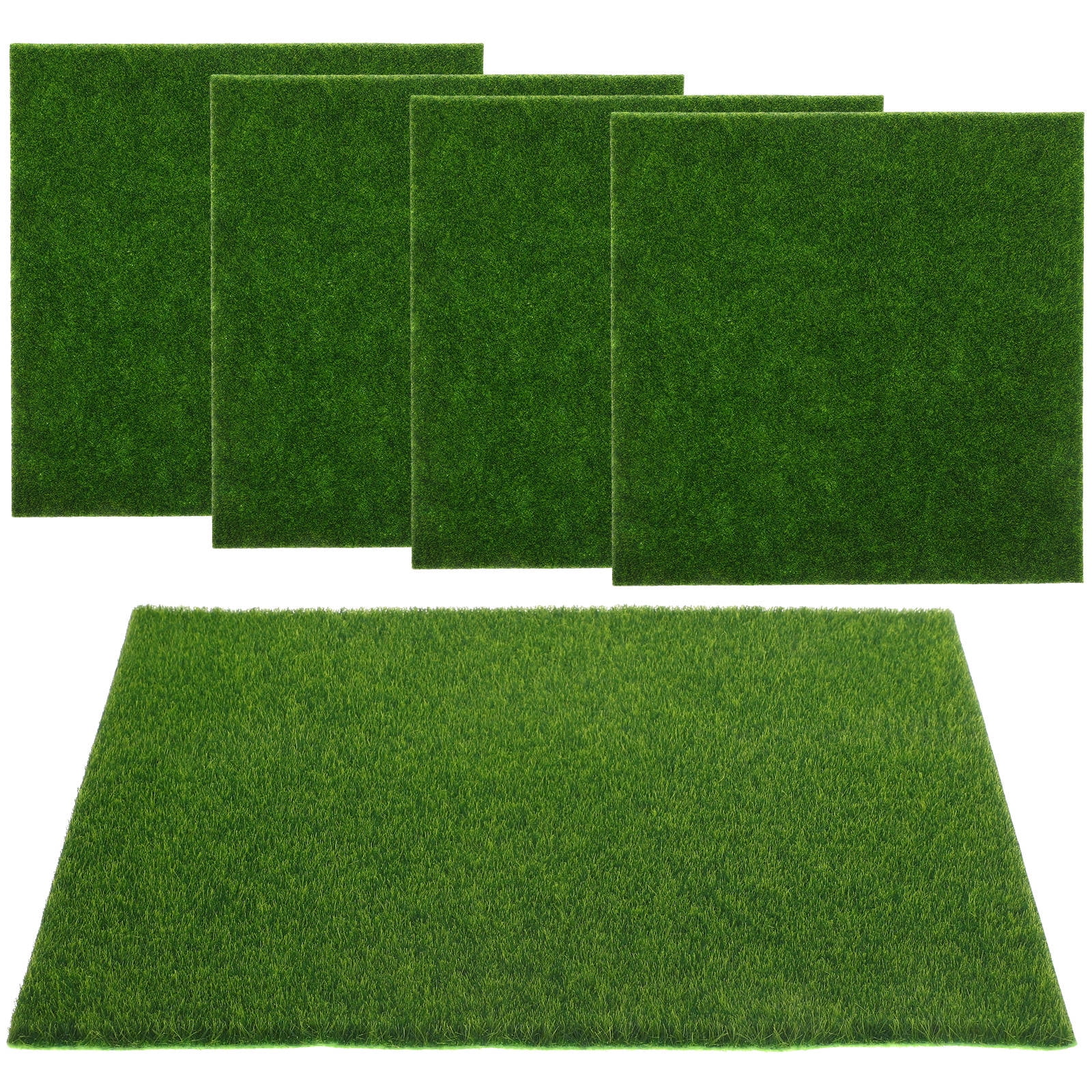 WHAMVOX 5-Pack Outdoor Artificial Moss Turf Grass for Lawn, Garden, Landscape Decoration with Natural Simulation Effect