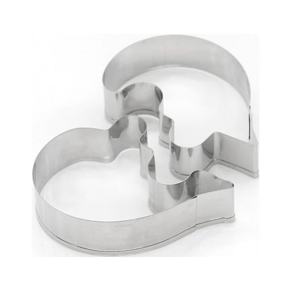 HOOWIFFY Cookie Baking Supplies Molds 5Pcs Stainless Steel Heart Shape for Home Kitchen