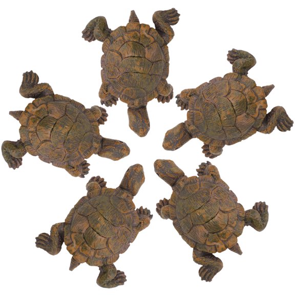 WHAMVOX 5 Pcs Simulated Turtle Ornament Statue Decor Decoration Decorations Toy Statues