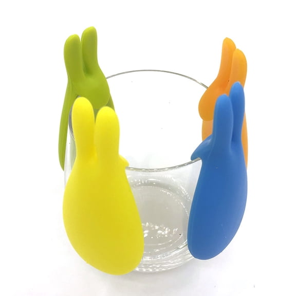 WHAMVOX 5 Pcs Small Cups Wine Glass Identifier Identify Guests' Glasses