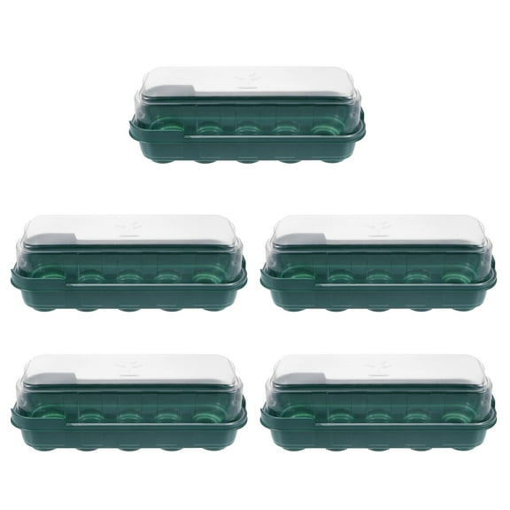 WHAMVOX  5 Pcs Sprout Planter Tray Seedling Box Vegetable Germination Nursery