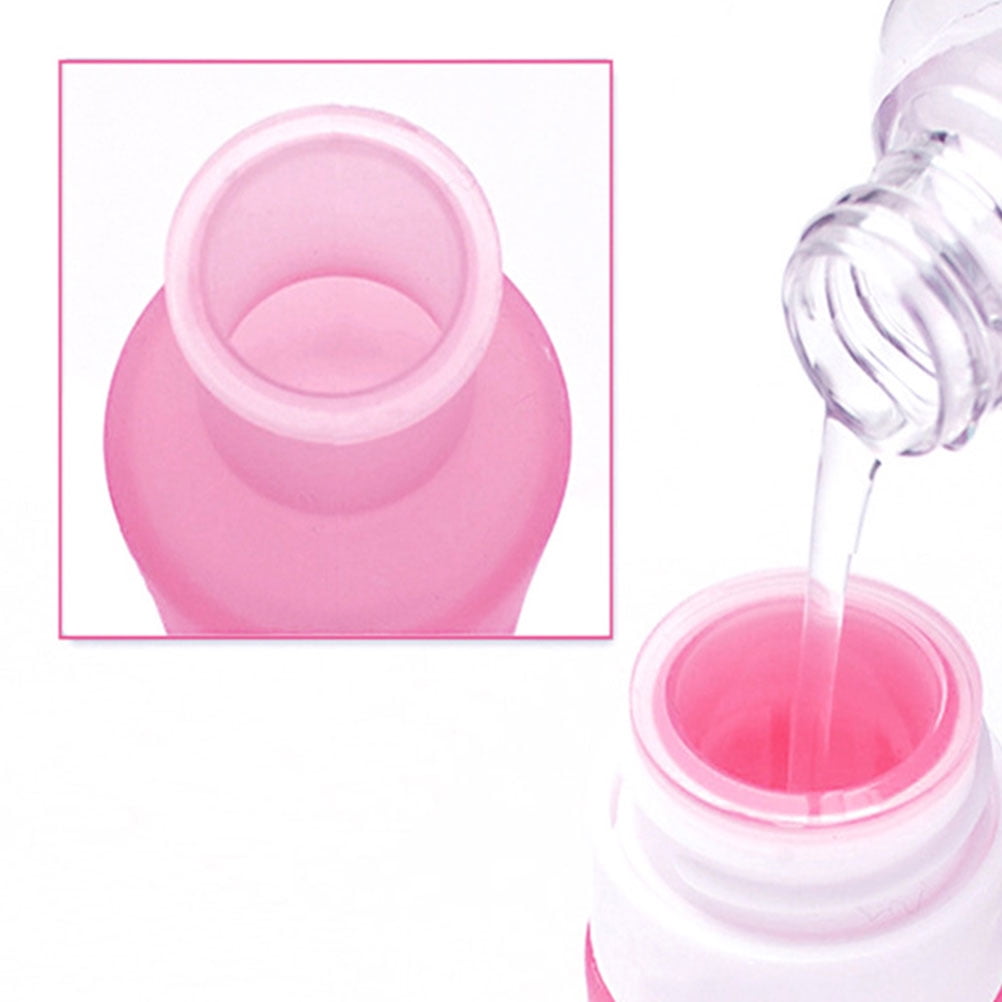 ROMANSENTIAL 5Pcs Travel Toiletry Containers made of Silicone for Moisturizer Dispenser with Leakproof Features