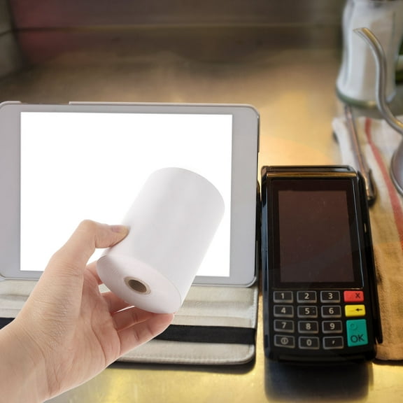 WHAMVOX 5 Rolls Printable Heat Transfer Paper Receipt Product Office White