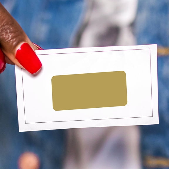 WHAMVOX 5 Sheets Scratch Off Tickets Stickers Rectangular Scratch Off Labels Scratch Off Cards Stickers for Reward Programs DIY Projects