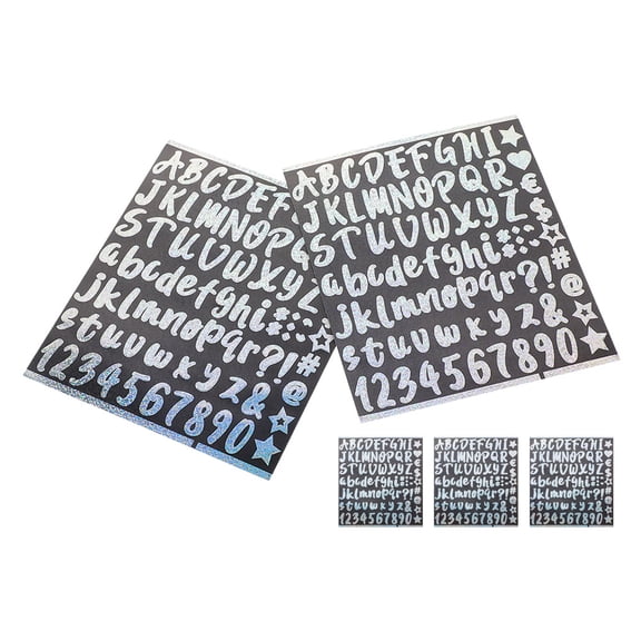 WHAMVOX 5 Sheets of Adhesive Alphabet Numbers Stickers Letters Stickers Ornaments DIY Alphabet Decals