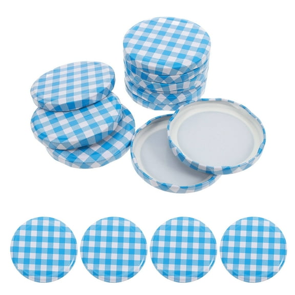 WHAMVOX 50 PCS Large Mouth Canning Lids and Rings Pasta Sauce Jar Silver