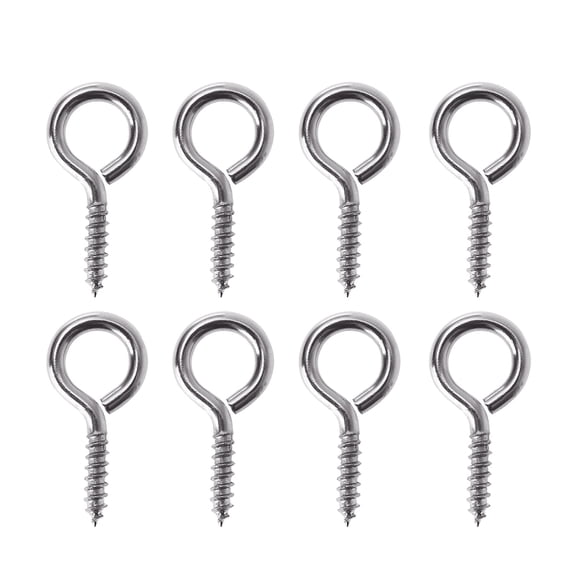 WHAMVOX 50 PCS Silver Screw Eye Pins for Jewelry Making Durable Carbon Steel Findings Perfect for Art Projects