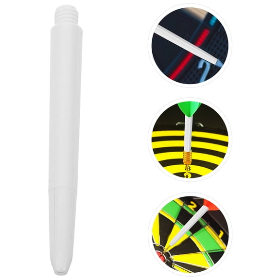 ETHZZLE 50Pcs White Thread Shafts Nylon Dart Accessories Excellent Toughness for Boat
