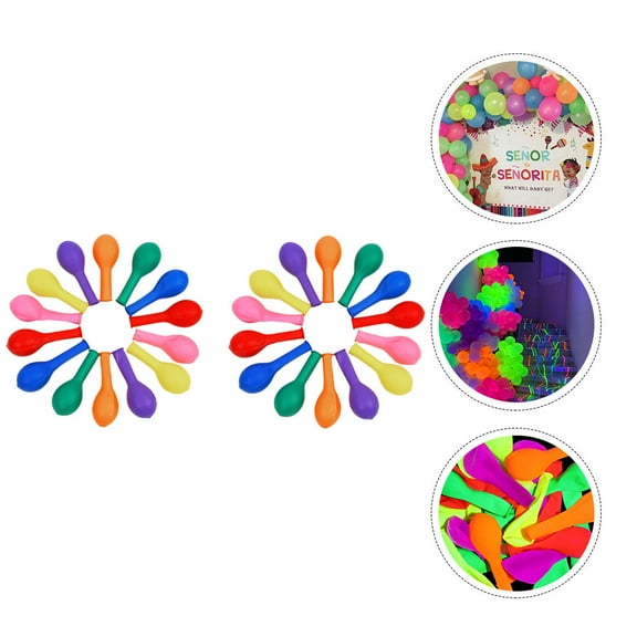 WHAMVOX Glow In The Dark Balloons Latex Assorted Color 50Pcs 12 Inch
