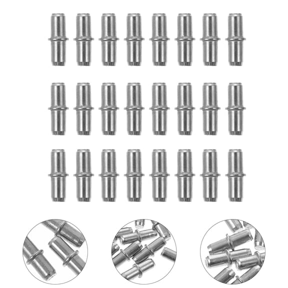 WHAMVOX 50 Pcs Bracket Partition Pin Strong Shelf Supports 1.7X0.5X0.5CM Silver