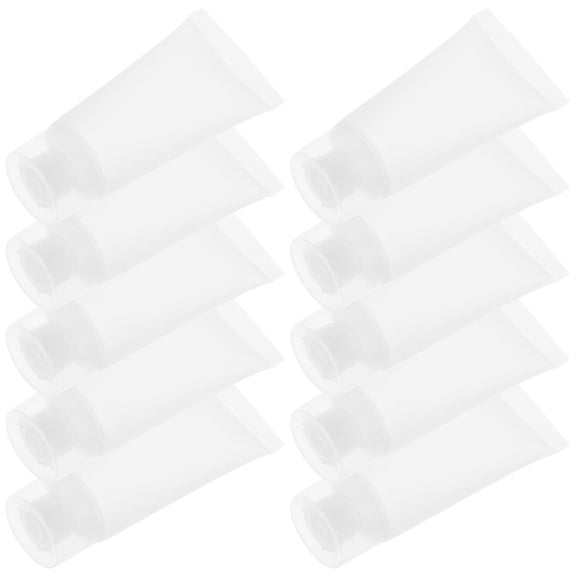 WHAMVOX 50 Pcs Dispensing Hose Cosmetic Cream Squeeze Tube Toothpaste Travel Transparent