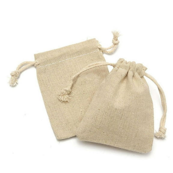 WHAMVOX 50 Pcs Drawstring Sack Convenient Pouches Burlap Bags