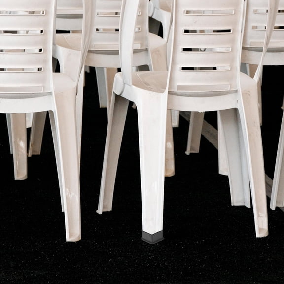 SEWCHICS furniture feet pads Rubber L Shaped Foot Caps Black for Desk Legs L Shape 50pcs