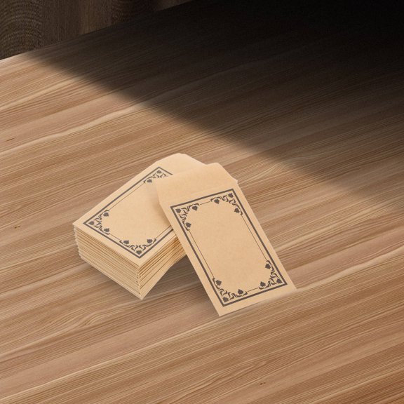 WHAMVOX 50 Pcs Kraft Paper Small Envelope 9.00X6.00X0.05CM