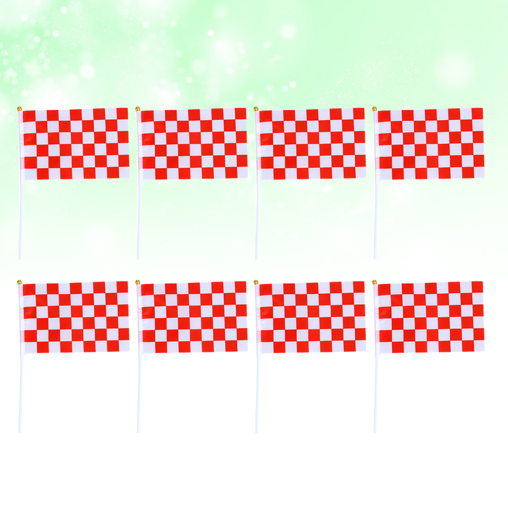 Small Racing Flags WHAMVOX 50 Pcs Mini Race Flags Checkered Hand Flag for Tiny Car Racing ...