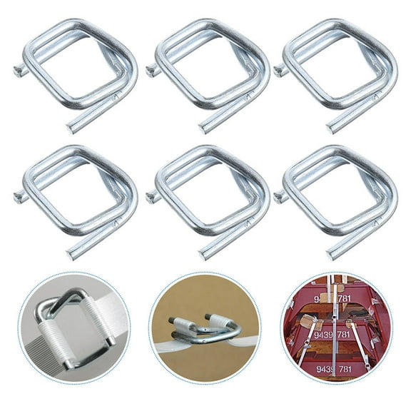 HOOWIFFY Durable Metal Buckles Silver Galvanized for Webbing and Strapping 50Pcs
