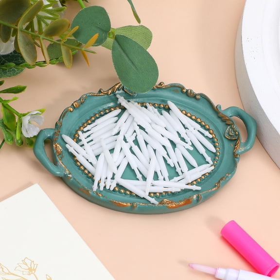 WHAMVOX 50 Pcs Refillable Drawing Replacement Pen Student 2.60X0.30X0.30CM White