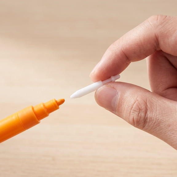 WHAMVOX 50-Pack Refillable Drawing Pens Replacement for Students, White, 2.60 x 0.30 x 0.30 CM, and Precise
