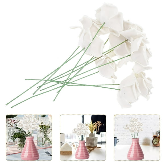 WHAMVOX 50 Pcs Room Decor Fake Flowers Artificial Rose Bouquet