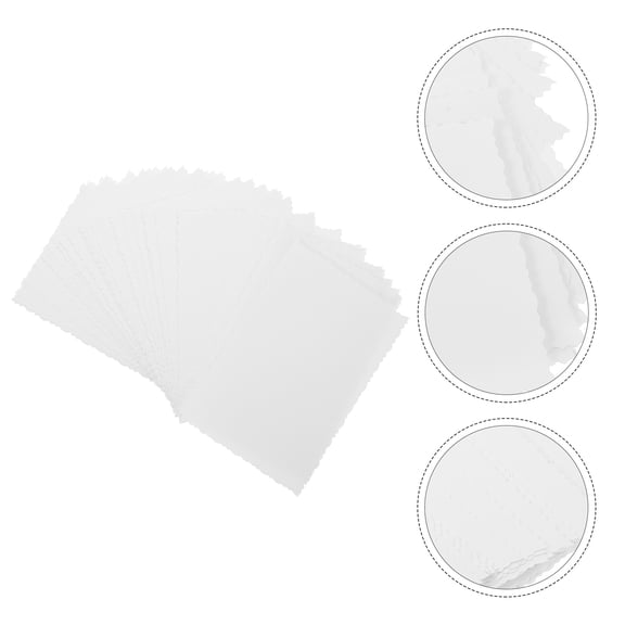 SKISUNO 50Pcs DIY Blank Bookmarks White Paper for Handmade Craft and Painting
