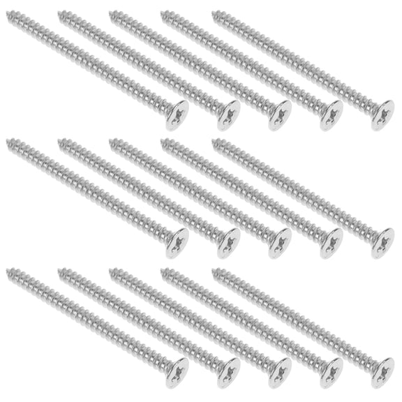 WHAMVOX  50 Pcs Self-tapping Screw Wall Plate Screws for Home Drilling Silver