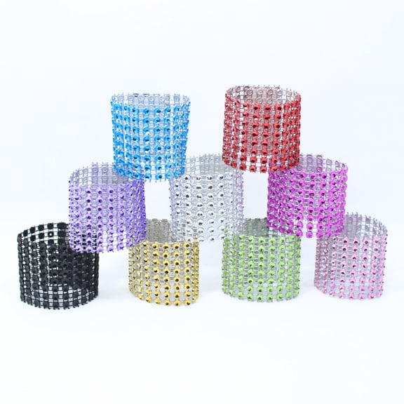 WHAMVOX  50 Pcs Serviette Holder Napkin Ring Holders Decor Decorations Blue