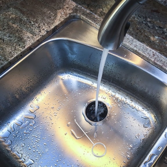 WHAMVOX 50 Pcs Sewer Cleaner Hook Stainless Steel Shower Drain Silver