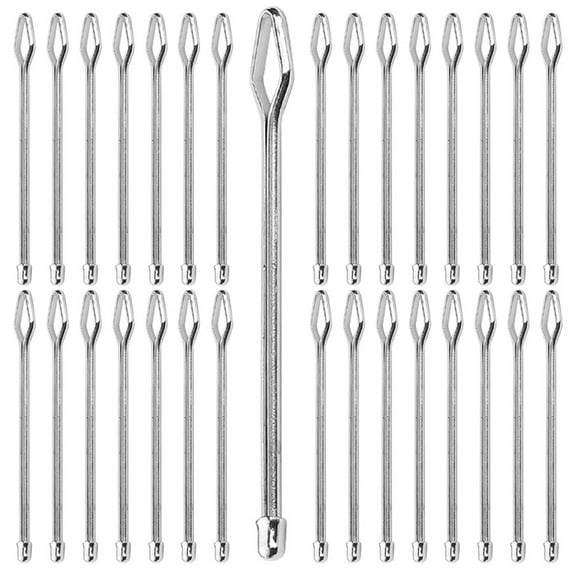 WHAMVOX  50 Pcs Sewing Thread Guide Hand Pull Drawstring Threader Silver