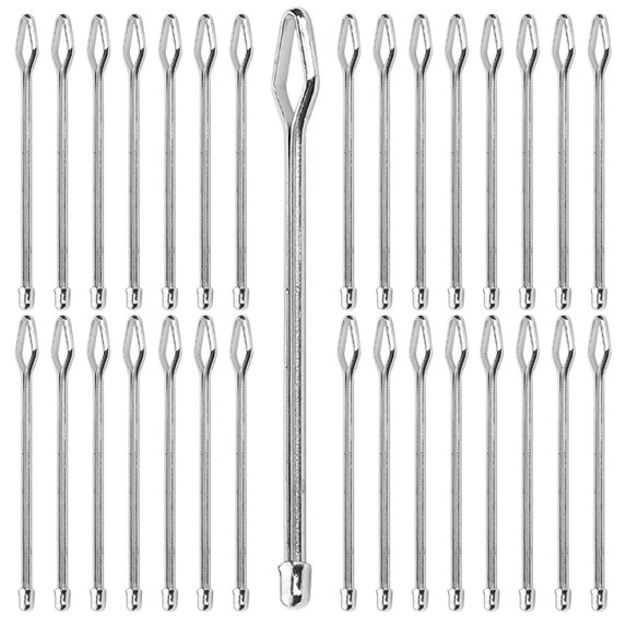 WHAMVOX 50 Pcs Sewing Thread Guide Hand Pull Drawstring Threader Silver