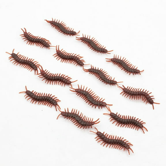 WHAMVOX  50 Pcs Simulated Centipede Toys Life-like April Fool's Day Props