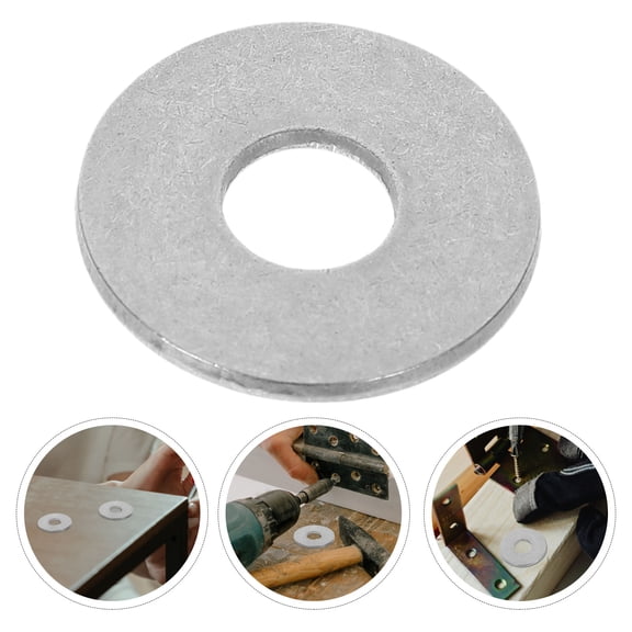 WHAMVOX  50 Pcs Stainless Steel Gasket Flat Spacer Washer Assorted Washers Silver