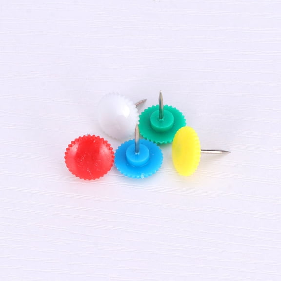 WHAMVOX 50 Pcs Steel Point Push Colored Pushpins Gearwheel