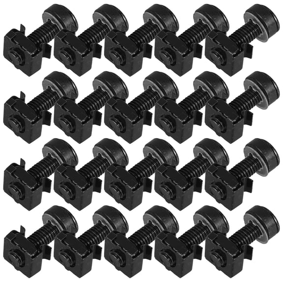 YSNOOWE 50 Sets Stainless Steel Cage Nuts and Screws for Secure Server Rack Shelves Installation