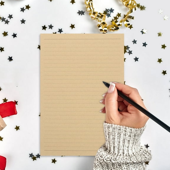 WHAMVOX 50 Sheets Vintage Letter Paper Lined Writing Paper Stationery Paper Vintage Lined Writing Paper Retro Stationery Letter Paper (B5)