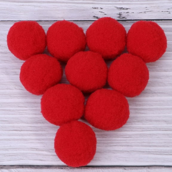 COMPUKAS Plush Ball Red Elastic Polyester 500Pcs 1.2x1.2x1.2in