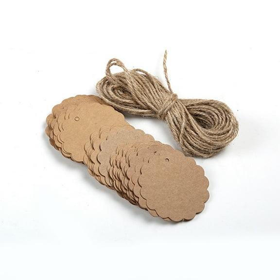 WHAMVOX  500 PCS Round Card Bookmark Handmade Product Tags Hanging Decoration