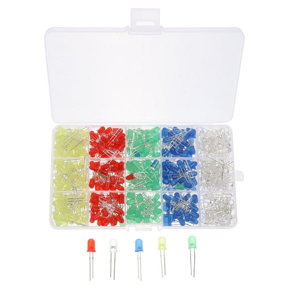 WHAMVOX 500 Pcs LED Light Emitting Diodes Lamp Bead Capacitance Lamps