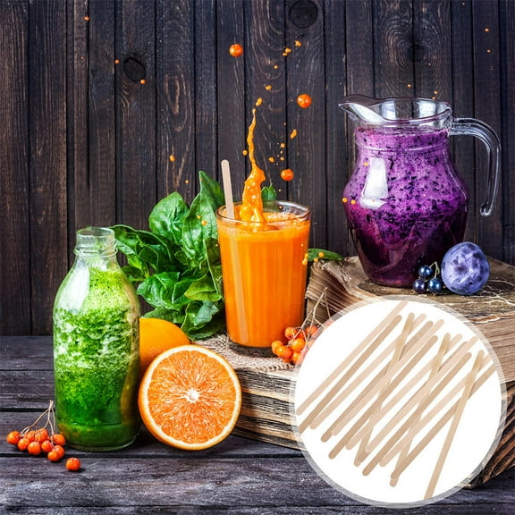 WHAMVOX 500 Pcs Wooden Coffee Stirrer Sticks for Beverage Mixing Swizzling Drinks Cocktails Hot Chocolates and Tea