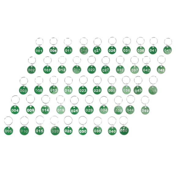 WHAMVOX 50pcs Convenient Key Tags Number from 1 to 50 Sauna Storage Number Tags