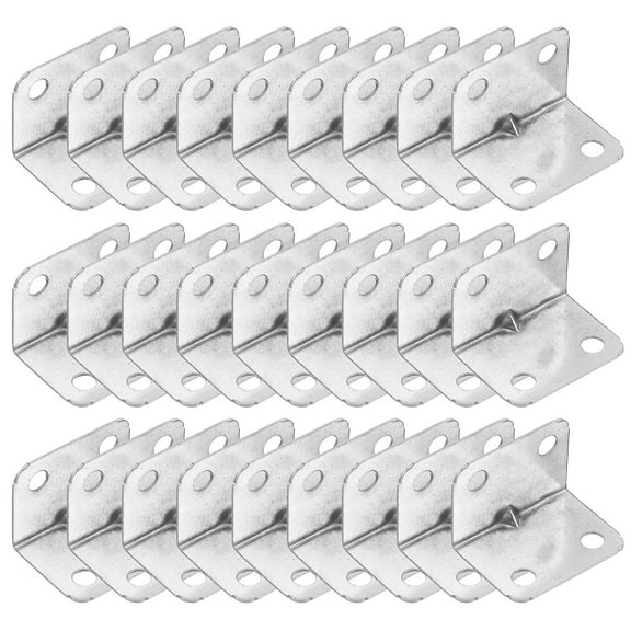 WHAMVOX 50pcs Metal Right Angle Brackets L Shaped Corner Brace Brackets 90 Degree Corner Connector Brackets
