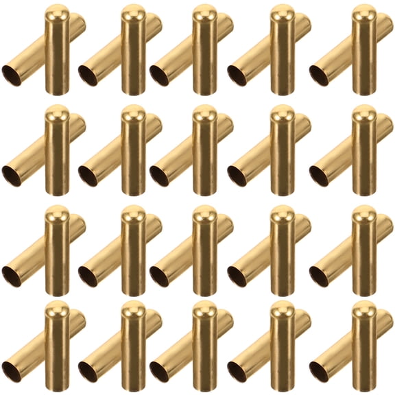 YSNOOWE 50Pcs Golden Metal Shoelace Aglets for Shoes Backpacks and Trousers DIY Accessories