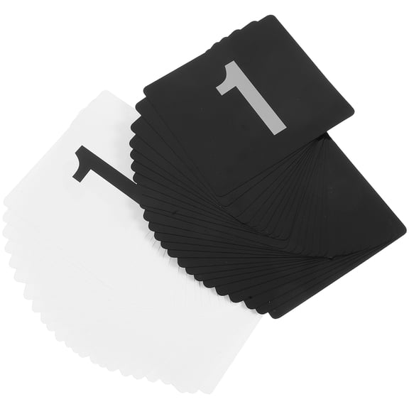 WHAMVOX 50pcs Plastic Table Number Labels for Seating Convenient and Delicate Place Cards for Parties Weddings and Dining Room Management