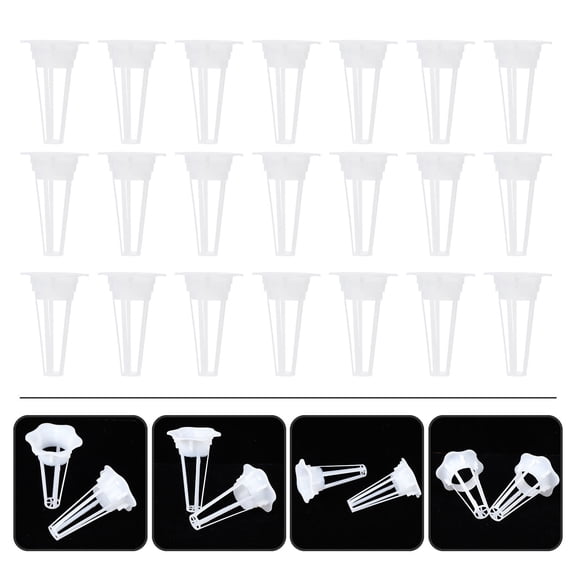 WHAMVOX 50 Pcs Garden Accessory Practical Hydroponic Vegetable Plants Pots White