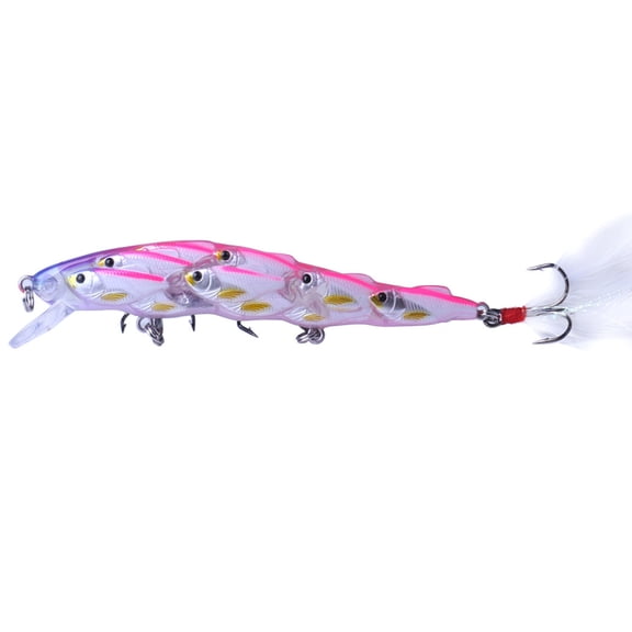 WHAMVOX 5Pcs Plastic Fishing Baits with Lifelike Design for Pond Stream and Reservoir