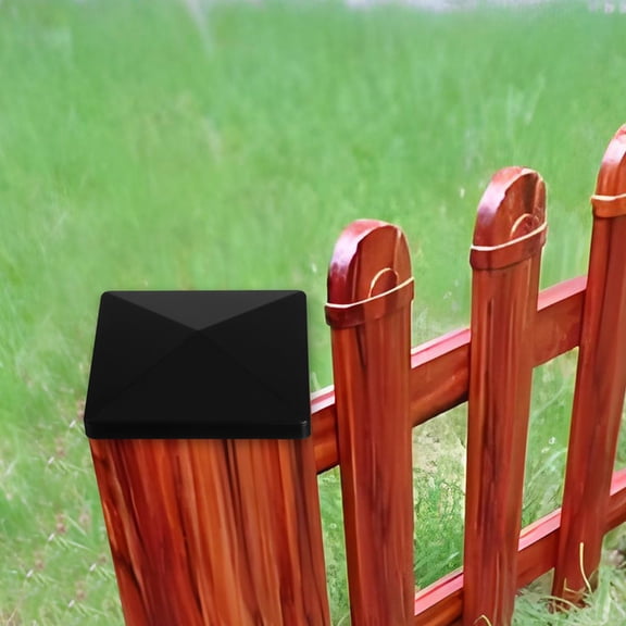 WHAMVOX Durable Plastic Fence Post Caps for Home Use Black Enhances Aesthetic and Protects Wooden Fences 5 Pieces