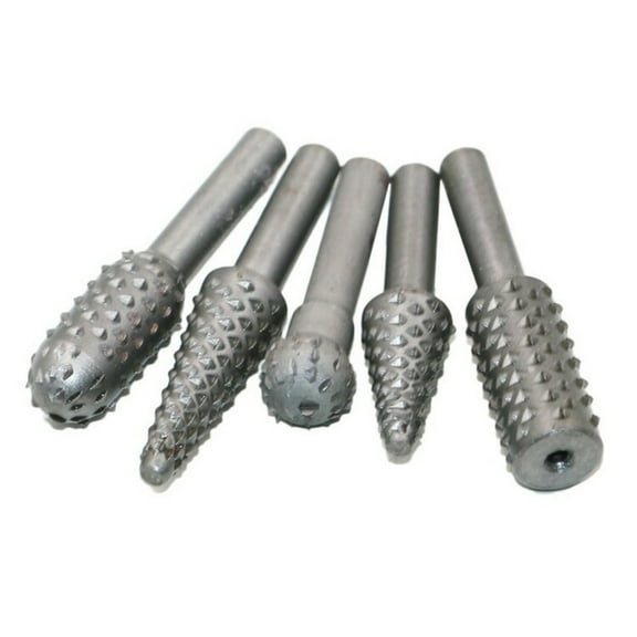 WHAMVOX 5PCS Steel Routing Router Bits Burr Rotary Tools Suit Woodworking Carving Engraving Drilling Rotary Tools