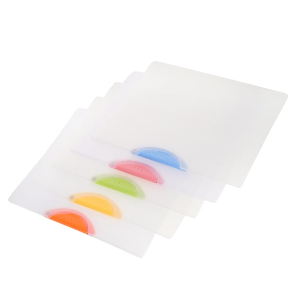 WHAMVOX 5Pcs Desktop File Folder Organizer Plastic Clear Document Holder for Office and School